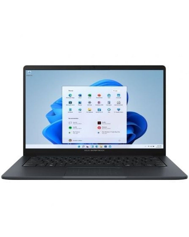Asus laptop with 16GB RAM and 512GB SSD, showing the sleek design and keyboard layout.