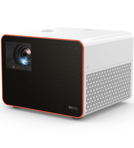BenQ X3100I projector with 3300 lumens, showing front view with lens and control buttons in a modern electronic setting.