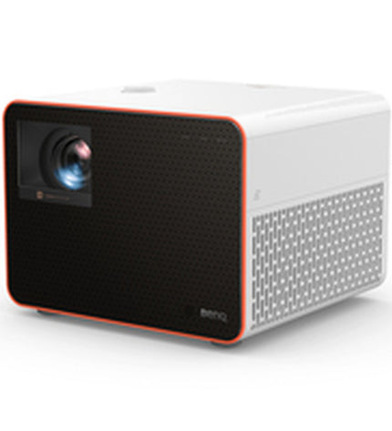 BenQ X3100I projector with 3300 lumens, showcasing its compact design and front lens in a professional electronics setting.