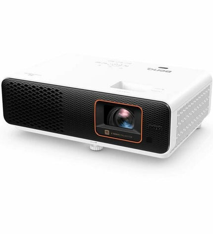 BenQ X500i Full HD projector displaying a vivid home theater image with 2200 lumens brightness and 3840 x 2160 resolution.