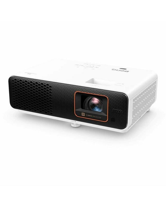 BenQ X500i Full HD projector displaying a vivid home theater image with 2200 lumens brightness and 3840 x 2160 resolution.