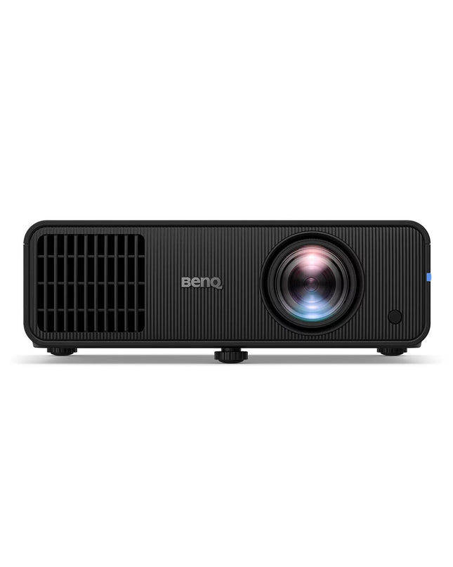 BenQ LH600ST Full HD projector with 3000 lumens, compact design, displaying a clear image on a wall in a home theater setup