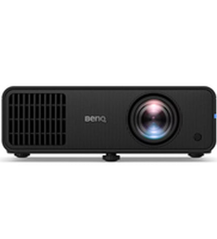 BenQ LH600ST+ Full HD projector showing a vibrant movie scene with 3000 lumens brightness and high-resolution display.