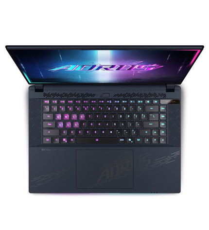 Gigabyte 16-inch laptop with 32GB RAM and 1TB SSD, shown in a sleek design with the model number 9RAM6I99ZHAIJH7ES000.