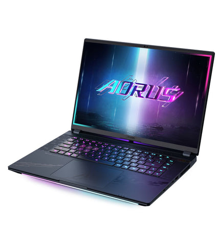 Gigabyte AORUS MASTER 16-inch gaming laptop with Intel Core i9, 32GB RAM, 1TB SSD, and NVIDIA GeForce RTX 5090 graphics.
