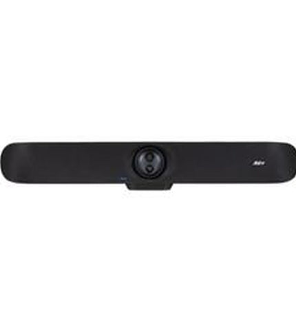 AVer VB350 Pro black soundbar for home audio and HiFi setup, compact electronic audio equipment with sleek design.