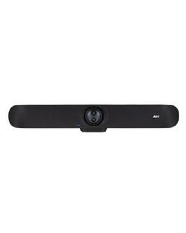 AVer VB350 Pro black soundbar for home audio and HiFi setup, compact electronic audio equipment with sleek design.