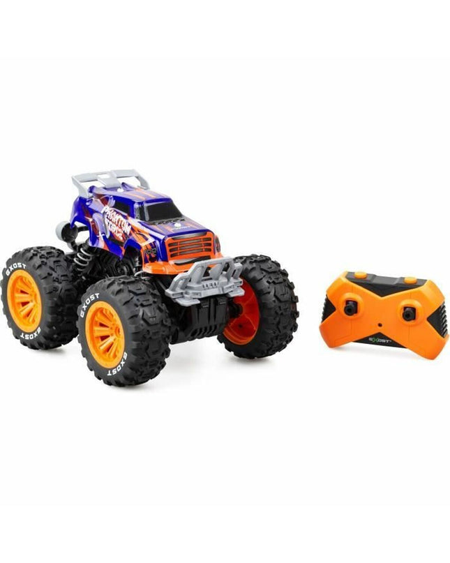Orange Exost Phantom Force remote control police car toy for children, detailed with police decals and durable design.