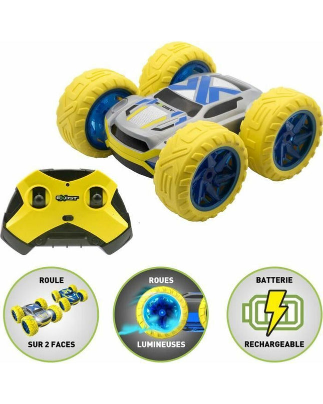 Remote-controlled police car toy from Exost, featuring a sleek design and detailed police vehicle appearance.