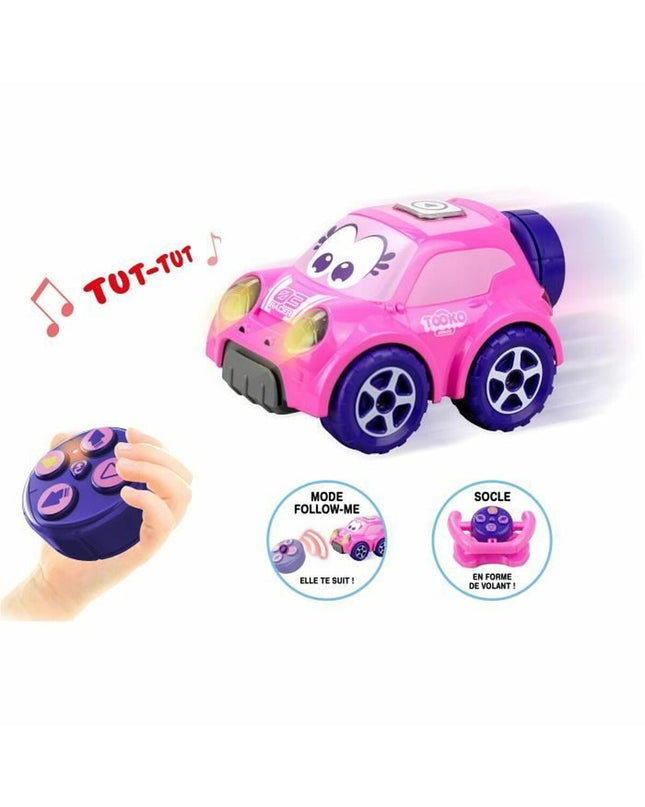 Tooko remote control police car toy for children, detailed blue and white vehicle with police markings and remote control in background.