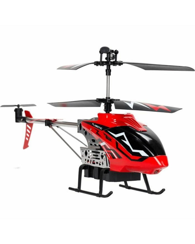 Flybotic remote control police car toy in red, designed for children, featuring realistic police vehicle details.