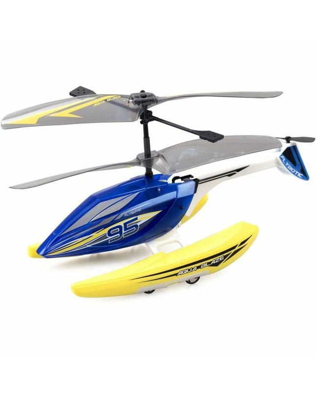 Flybotic Politiewagen op afstandsbediening Helico Aqua Blaze geel, speelgoed voertuig met remote control in beeld