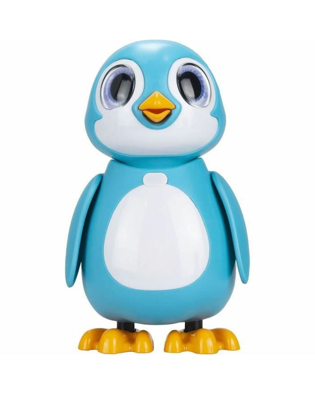 Silverlit Rescue Penguin robot toy with silver body and animated features, designed for electronic play and interactive fun.