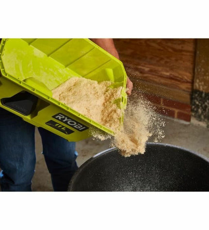 Ryobi 18V cordless vacuum cleaner for home cleaning, floor and window maintenance, with handheld and nozzle attachments.