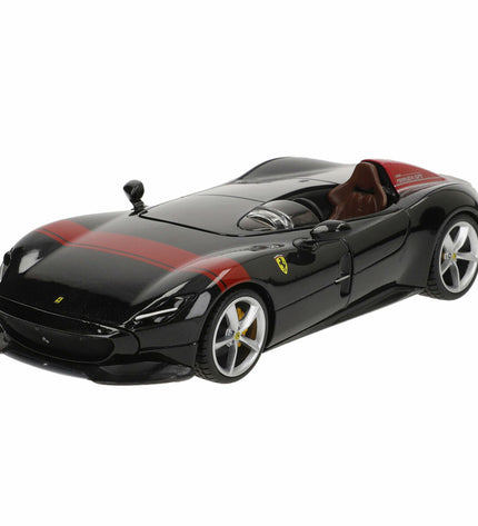 Bburago Ferrari Monza SP1 1:24 scale toy car model in red with detailed design and realistic features.