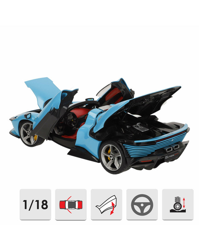 Bburago Ferrari Daytona SP 1:18 scale toy car, detailed miniature vehicle for collectors and play.