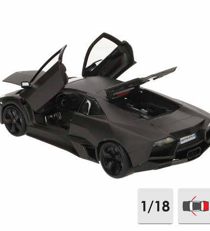 Bburago Lamborghini Reventon 1:18 scale toy car, detailed model in sleek gray with black accents.