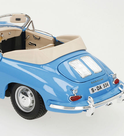 Bburago Auto GT-Porsche 356B Cabriolet toy car from 1961, detailed miniature vehicle for play or display.