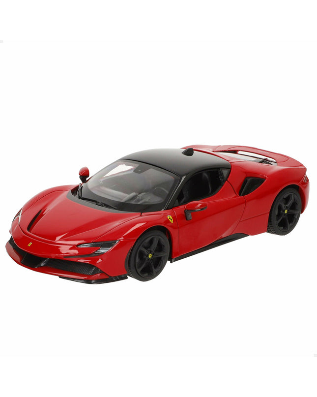 Bburago Ferrari SF90 Stradale 1:18 scale toy car model, detailed replica of the sports vehicle from the Speelgoed en games vehicles category.