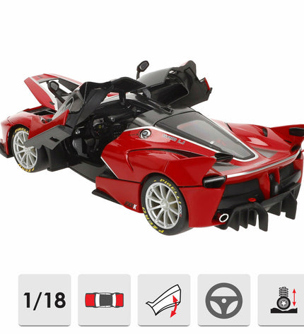 Bburago Ferrari FXX K #88 toy car in 1:18 scale, detailed model of the Ferrari racing vehicle for collectibles and play