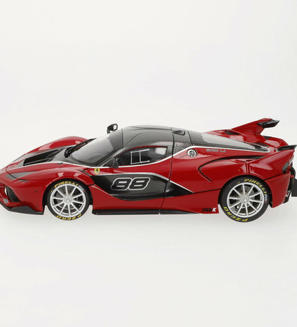 Bburago Ferrari FXX K #88 toy car model in 1:18 scale, detailed miniature vehicle for collectors and enthusiasts