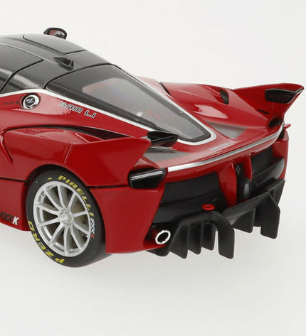Bburago Ferrari FXX K #88 1:18 scale toy car, detailed model in red with black accents, suitable for collectors and enthusiasts.
