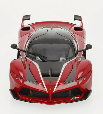 Bburago Ferrari FXX K #88 diecast toy car in 1:18 scale, detailed miniature vehicle for collectors and play.