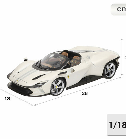 Bburago Ferrari Daytona SP 1:18 scale toy car, detailed miniature vehicle for collectors and enthusiasts.