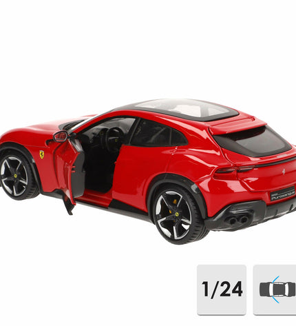 Bburago Ferrari Purosangre 1:24 scale toy model car, detailed miniature vehicle for collectors and play.