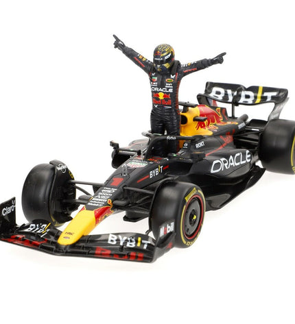 Red Bull F1 Racing RB19 toy car by Bburago, detailed 1:24 scale model of the Formula 1 race car.