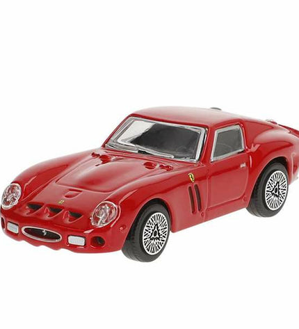 Bburago Ferrari model car toy in red, detailed miniature vehicle for play or display.