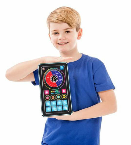 Colorful iDance DJ-tafel toy for kids, featuring buttons and dials, designed for children’s music and role-playing activities.