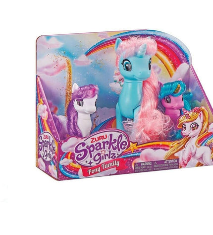 Sparkle Girlz Eenhoorn dierenfiguren set featuring colorful unicorn toys from BigBuy Fun, perfect for play and imaginative fun.