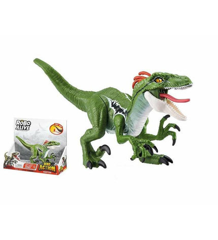 Zuru Dino Action Raptor toy dinosaur, 26x15x8 cm, with textured scales and fierce eyes, suitable for play and collection.