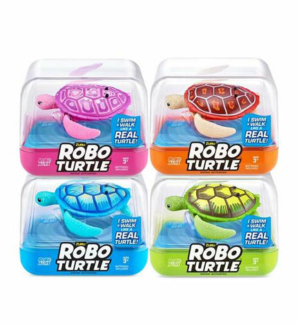 Zuru Roboturtle Schildpad action figure, colorful plastic toy turtle from the playset, detailed and vibrant for kids' play.