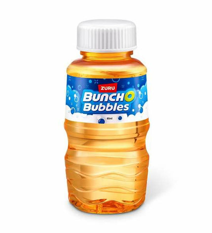 Blue Zuru BunchO Mini Bubble Blaster toy, handheld bubble gun for outdoor play, with colorful bubbles and compact design.