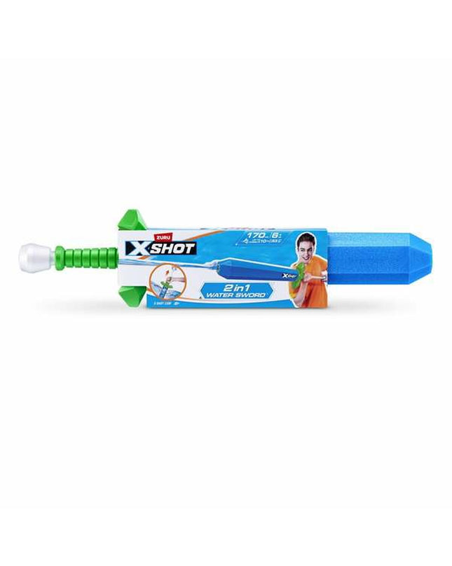 Zuru Waterwerper espada toy, 65 cm long, suitable for outdoor water play and summer games, with a vibrant blue design.