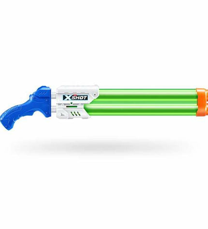 Zuru X-Shot Quad Stream Blaster water gun, colorful toy for outdoor play, measuring 13x60x6 cm, suitable for kids' water fights.