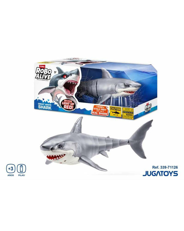 Zuru Robo Alive Shark Attack action figure toy with realistic moving shark design, suitable for kids and playtime adventures.