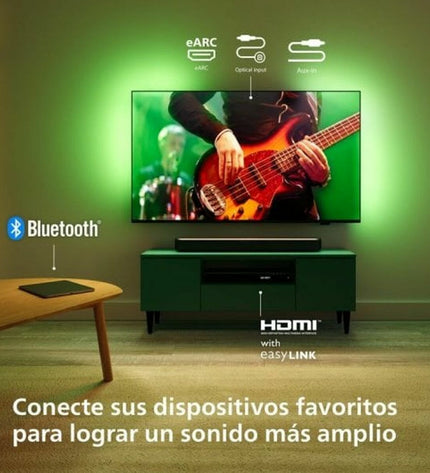 Philips TAB5109/10 gray 60W soundbar for electronics, audio, and hi-fi equipment, with sleek design and front-facing speaker grille.