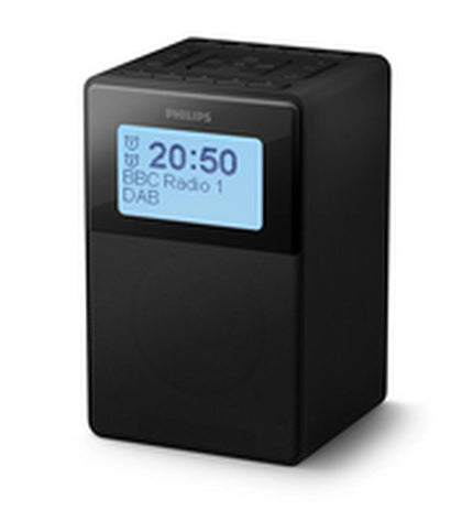 Philips TAR5100 radio alarm clock with digital display and control buttons, part of audio and hifi electronics.