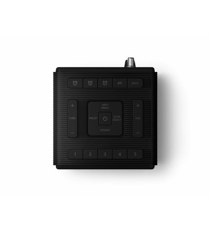 Philips TAR5100 radio alarm clock with digital display and control buttons, part of electronic audio and hi-fi equipment.