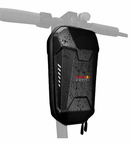 Black Red Bull RB-FBAG bike saddle bag, sporty outdoor accessory for cycling, with a compact, durable design.