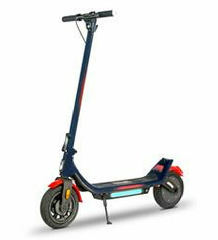 Red Bull electric scooter with 36V battery, 500W motor, designed for urban mobility and outdoor sports, shown from side angle.