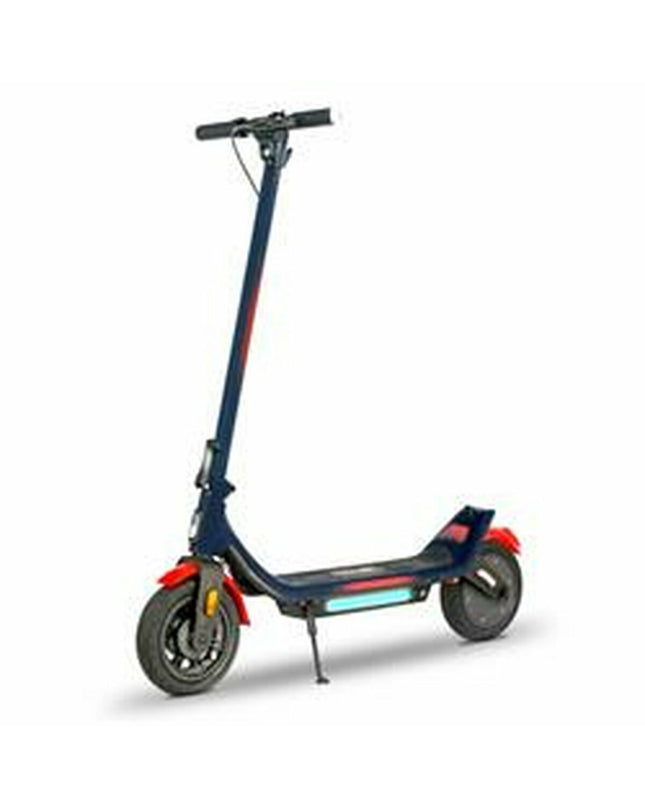 Red Bull electric scooter with 36V battery, 500W motor, designed for urban mobility and outdoor sports, shown from side angle.