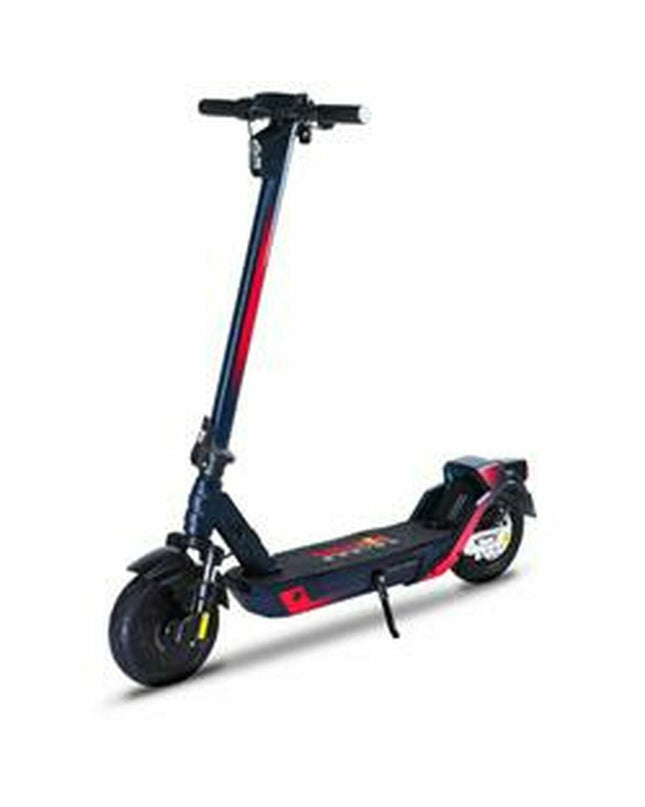 Red Bull electric scooter with 500W motor, 48V battery, designed for urban mobility and outdoor sports.