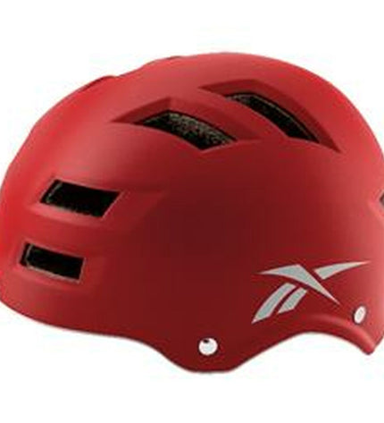 Reebok adult bicycle helmet in black with ventilation vents, designed for cycling and outdoor sports.