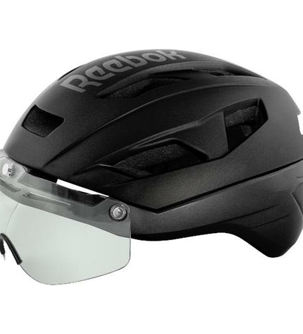 Reebok HTREKKS09-BK-M electric scooter hoes for urban mobility, black protective cover with branding details visible.