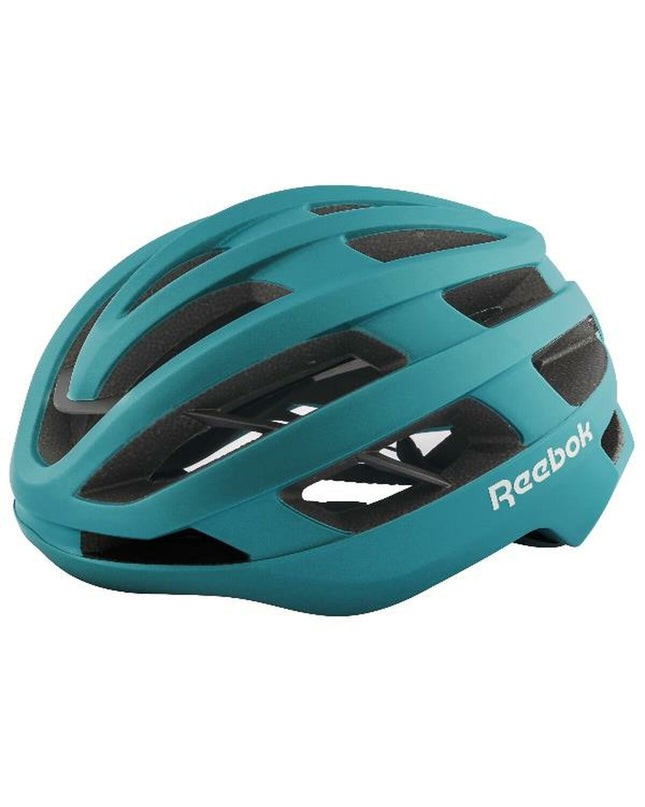 Reebok Road Racing MV100 adult bicycle helmet in gray, size 55-58 cm, designed for road cycling and outdoor sports.