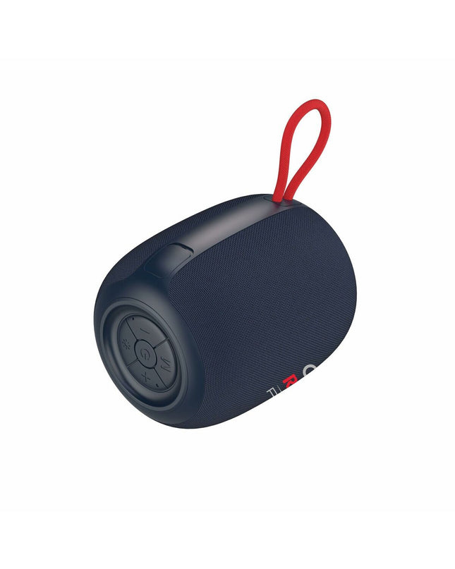 Red Bull RB-SK460 speakers in black with red accents, compact audio equipment for high-quality sound.
